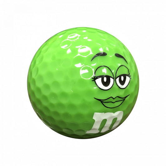 Set 5 bucati, Sticker decorativ, Meme M&M's Golf Balls fata confuza, Rezistent la apa, NO10037, 6 cm, Multicolor