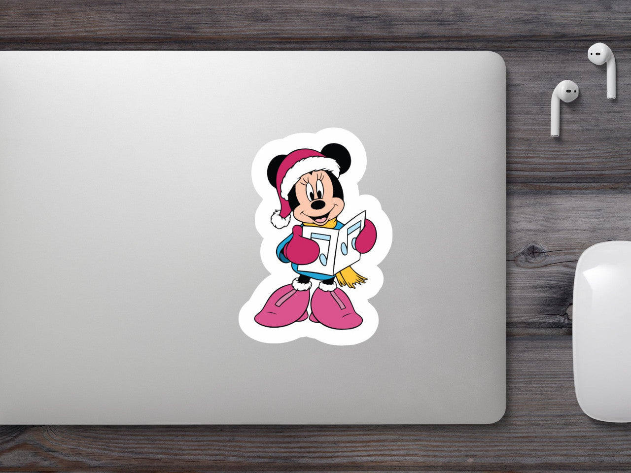 Set 5 bucati, Sticker decorativ, Mickey citind, Rezistent la apa, NO8094, 6 cm, Multicolor