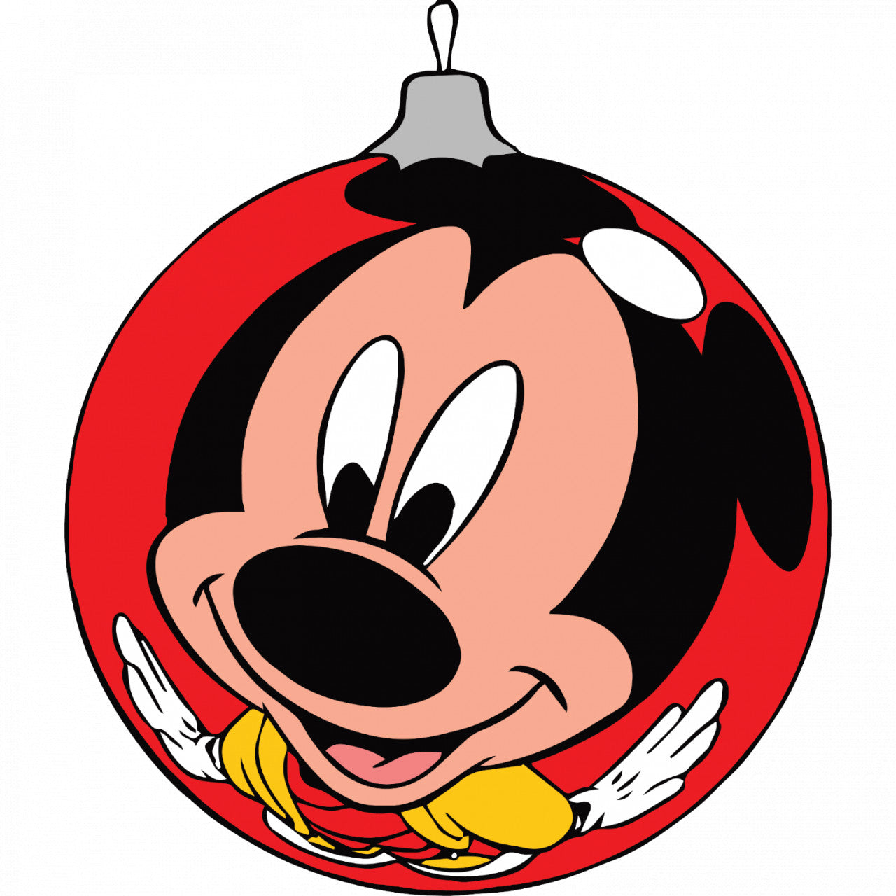Set 5 bucati, Sticker decorativ, Mickey Mouse Glob, Rezistent la apa, NO8112, 6 cm, Multicolor
