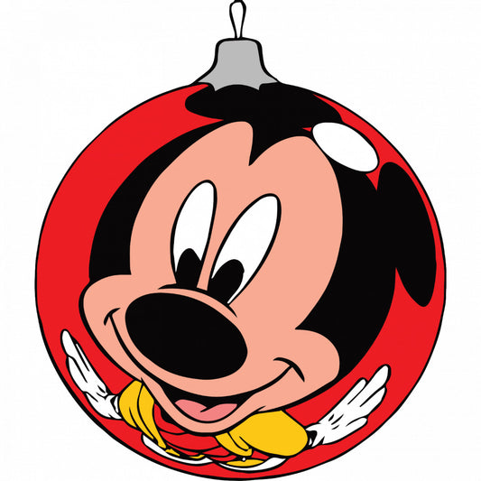 Set 5 bucati, Sticker decorativ, Mickey Mouse Glob, Rezistent la apa, NO8112, 6 cm, Multicolor