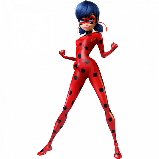 Set 5 bucati, Sticker decorativ, Miraculous Ladybug party, Rezistent la apa, NO8167, 6 cm, Multicolor