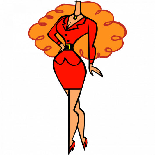 Set 5 bucati, Sticker decorativ, Miss Sara Bellum The Powerpuff Girls, Rezistent la apa, NO8171, 6 cm, Multicolor