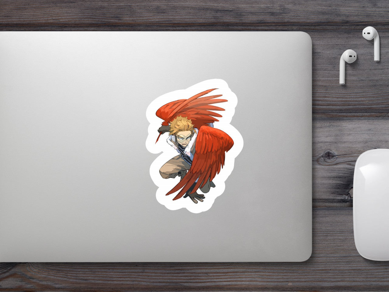 Set 5 bucati, Sticker decorativ, My Hero Academia Takami Keigo in actiune, Rezistent la apa, NO8220, 6 cm, Multicolor