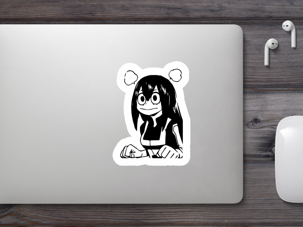 Set 5 bucati, Sticker decorativ, My Hero Academia Tsuyu Asui anime, Rezistent la apa, NO8222, 6 cm, Multicolor