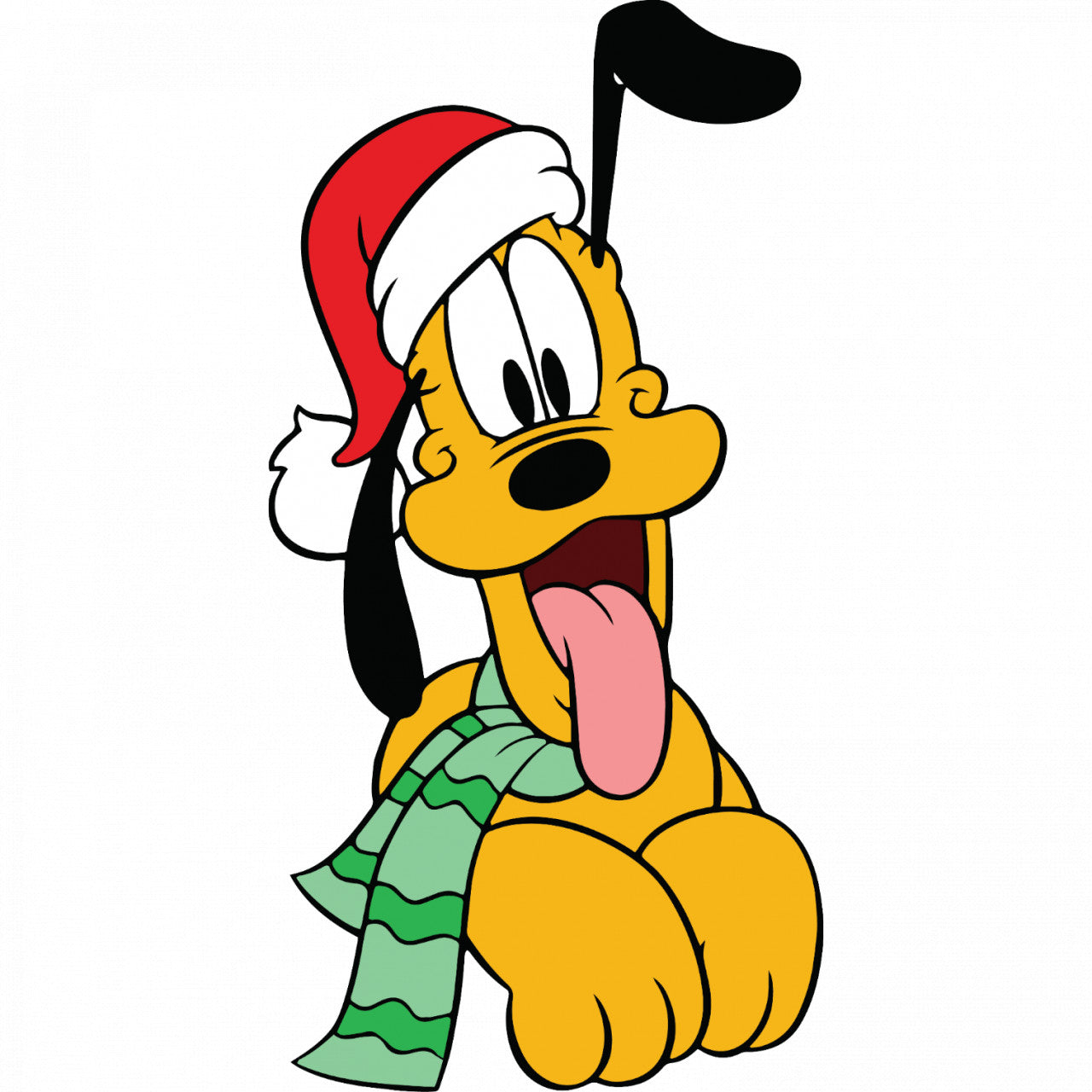 Set 5 bucati, Sticker decorativ, Pluto zambaret, Rezistent la apa, NO7539, 6 cm, Multicolor