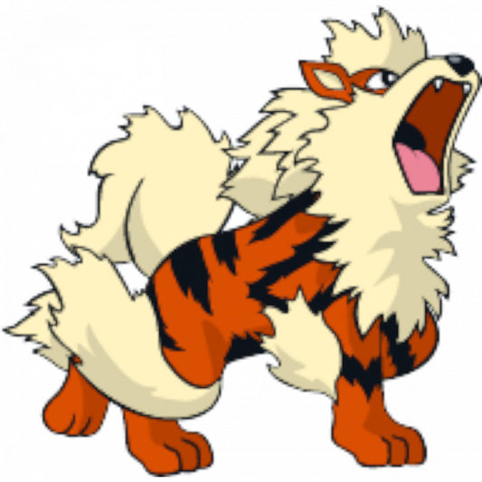 Set 5 bucati, Sticker decorativ, Pokemon Arcanine, Rezistent la apa, NO7544, 6 cm, Multicolor