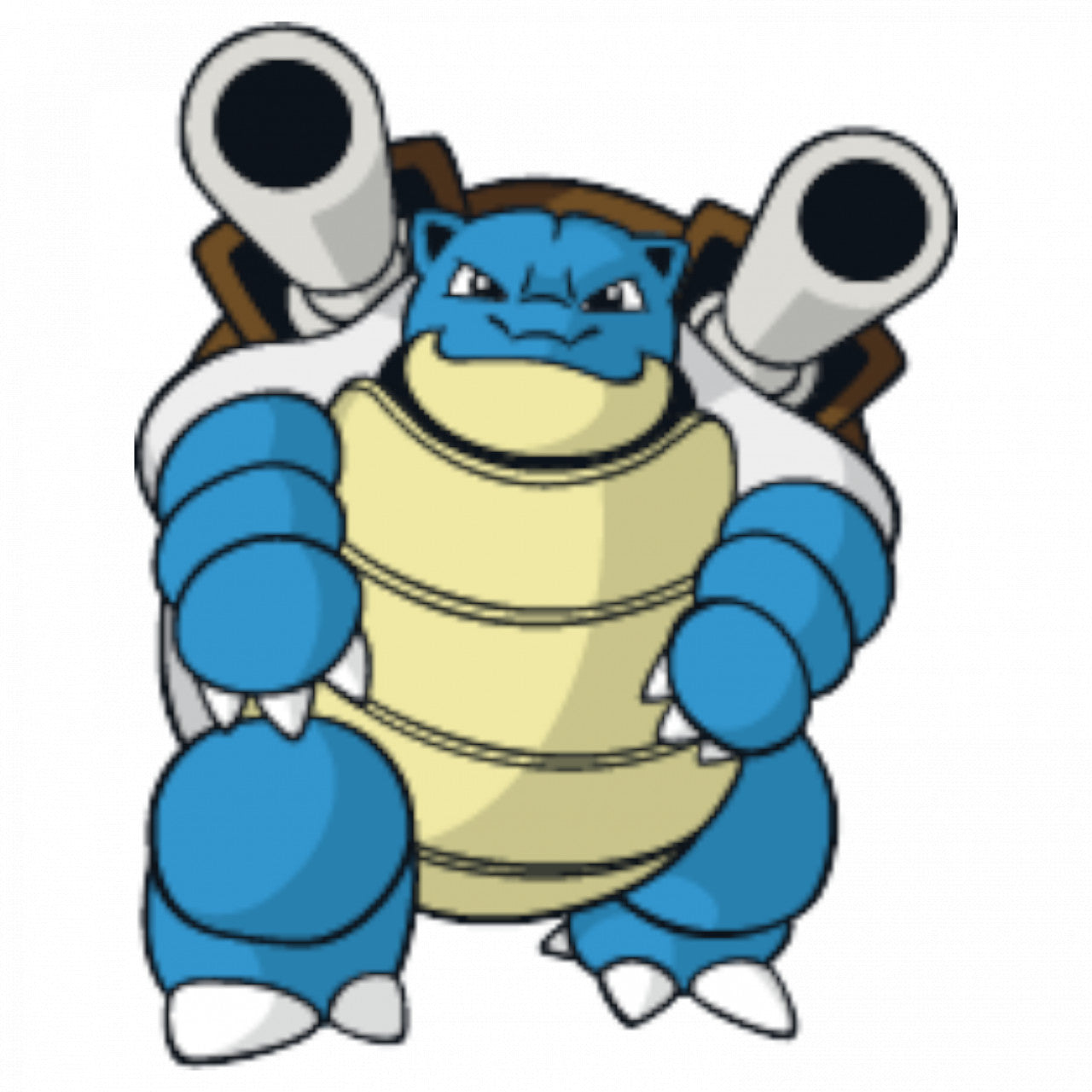 Set 5 bucati, Sticker decorativ, Pokemon Blastoise cu tunuri, Rezistent la apa, NO7548, 6 cm, Multicolor