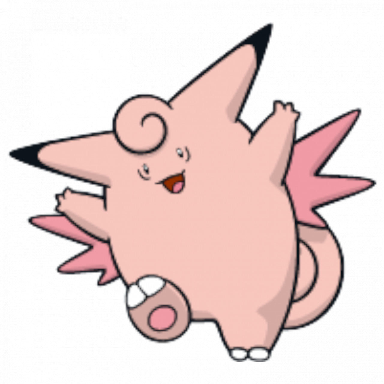 Set 5 bucati, Sticker decorativ, Pokemon Clefable, Rezistent la apa, NO7557, 6 cm, Multicolor