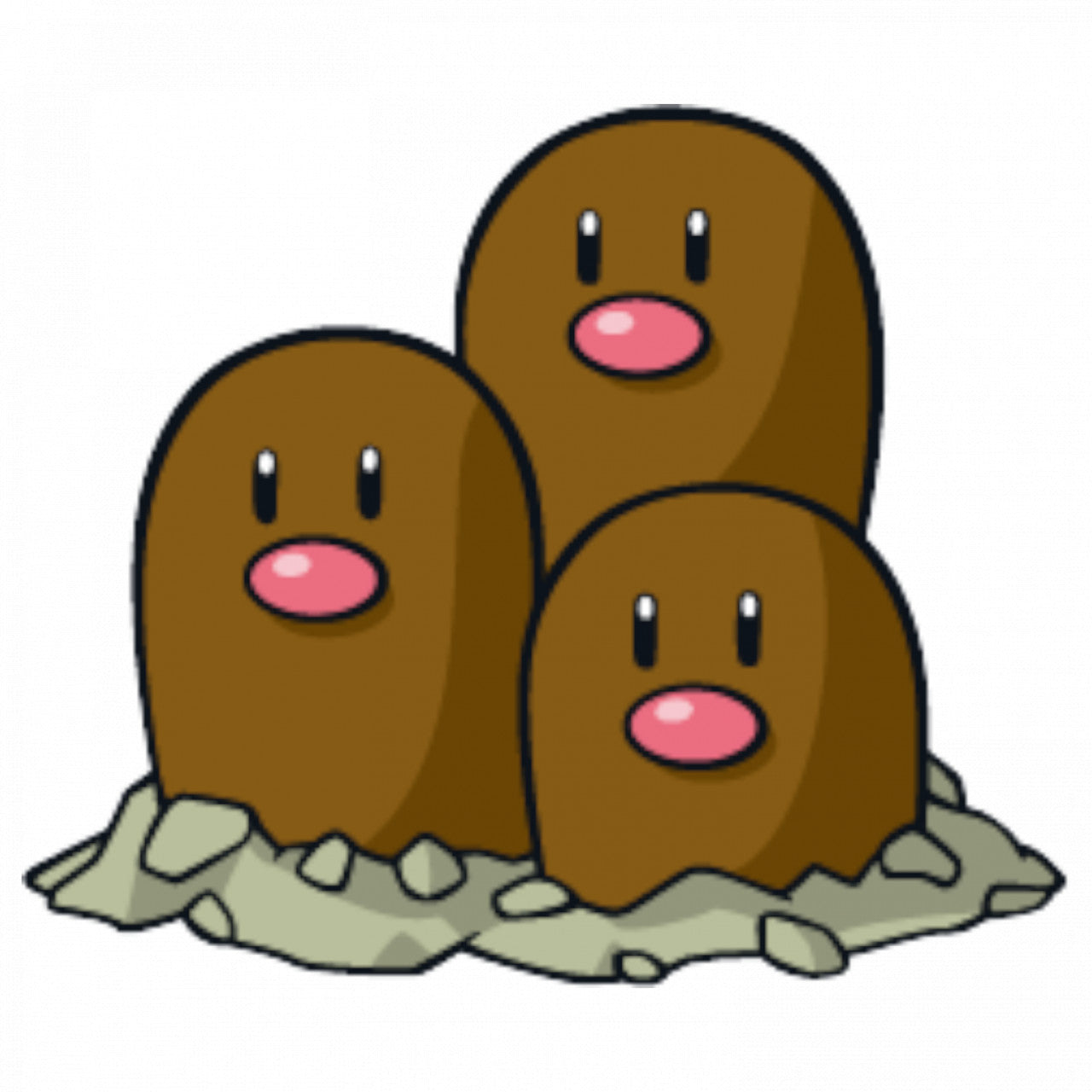 Set 5 bucati, Sticker decorativ, Pokemon Diglett, Rezistent la apa, NO7563, 6 cm, Multicolor