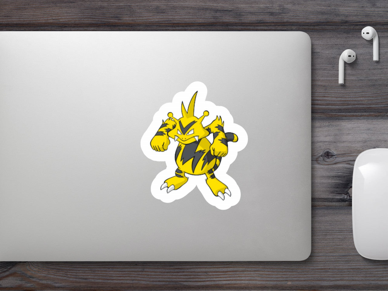 Set 5 bucati, Sticker decorativ, Pokemon Electabuzz, Rezistent la apa, NO7575, 6 cm, Multicolor