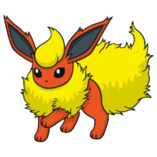 Set 5 bucati, Sticker decorativ, Pokemon Flareon, Rezistent la apa, NO7581, 6 cm, Multicolor