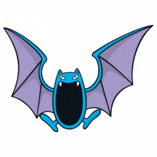 Set 5 bucati, Sticker decorativ, Pokemon Golbat, Rezistent la apa, NO7587, 6 cm, Multicolor