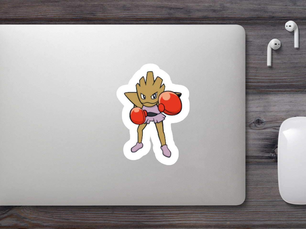 Set 5 bucati, Sticker decorativ, Pokemon Hitmonchan, Rezistent la apa, NO7597, 6 cm, Multicolor