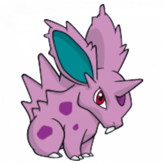 Set 5 bucati, Sticker decorativ, Pokemon Nidoran, Rezistent la apa, NO7636, 6 cm, Multicolor