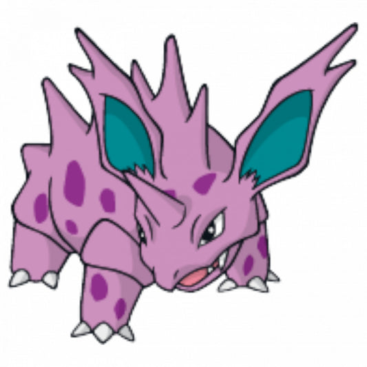 Set 5 bucati, Sticker decorativ, Pokemon Nidorino, Rezistent la apa, NO7638, 6 cm, Multicolor