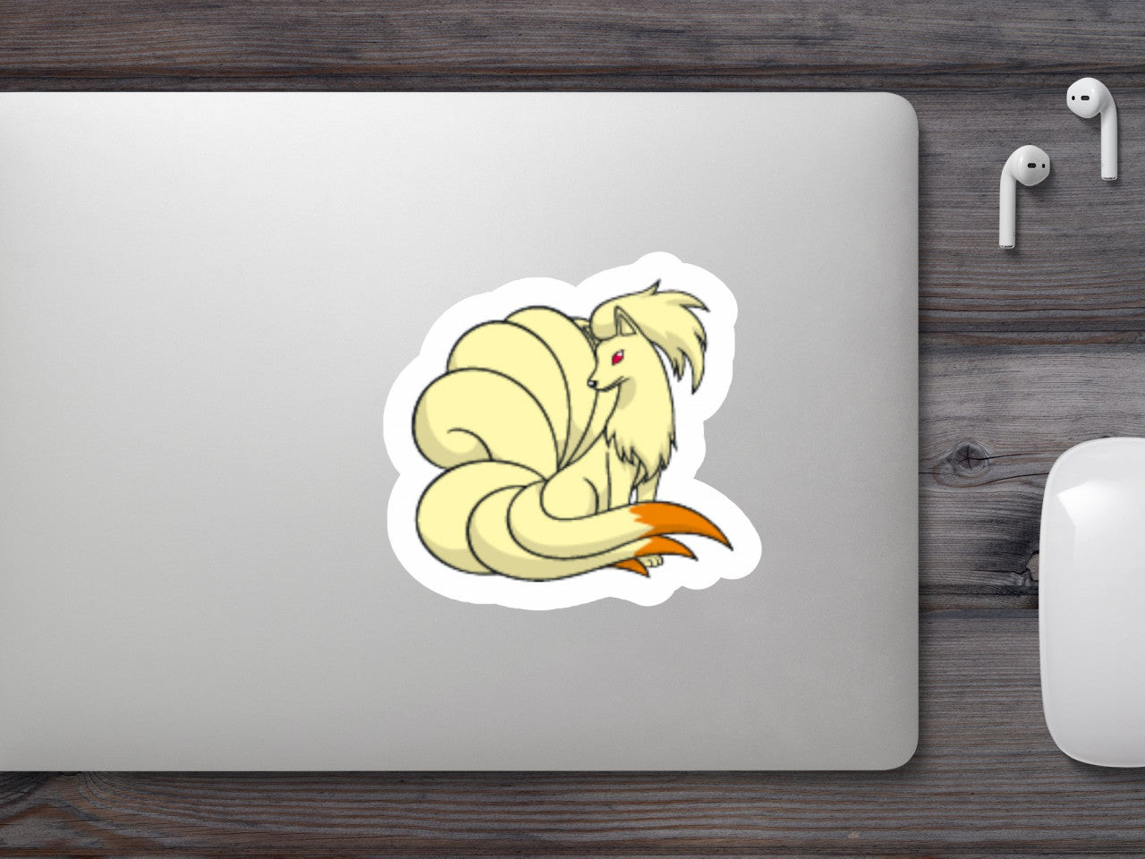 Set 5 bucati, Sticker decorativ, Pokemon Ninetales, Rezistent la apa, NO7639, 6 cm, Multicolor