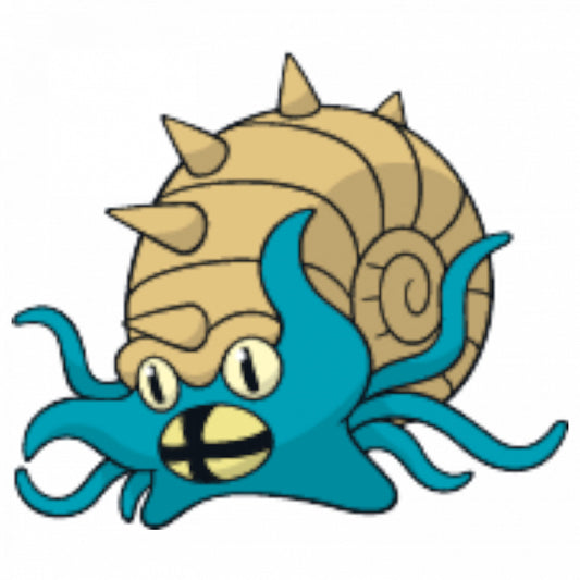 Set 5 bucati, Sticker decorativ, Pokemon Omastar, Rezistent la apa, NO7642, 6 cm, Multicolor