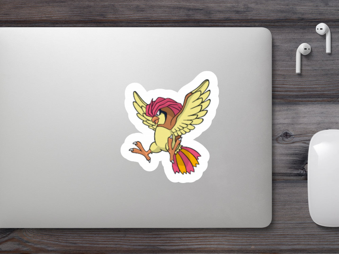 Set 5 bucati, Sticker decorativ, Pokemon Pidgeotto, Rezistent la apa, NO7648, 6 cm, Multicolor