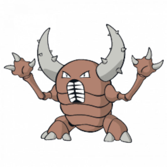Set 5 bucati, Sticker decorativ, Pokemon Pinsir, Rezistent la apa, NO7651, 6 cm, Multicolor
