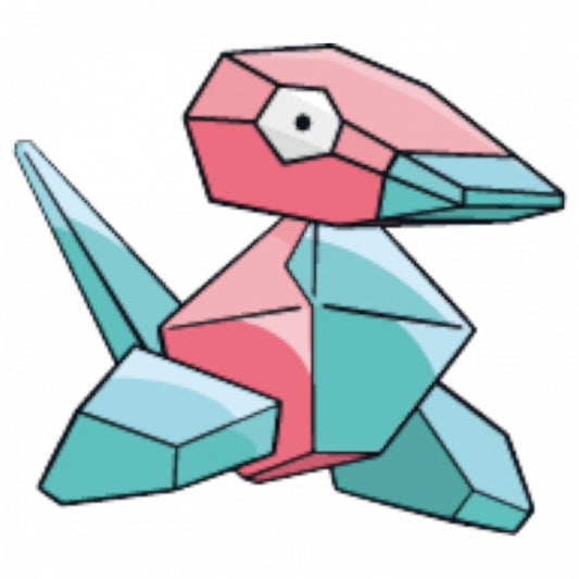 Set 5 bucati, Sticker decorativ, Pokemon Porygon, Rezistent la apa, NO7656, 6 cm, Multicolor