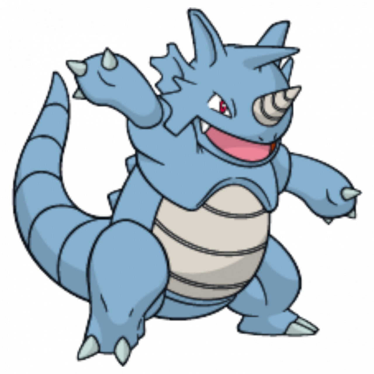 Set 5 bucati, Sticker decorativ, Pokemon Rhydon, Rezistent la apa, NO7663, 6 cm, Multicolor