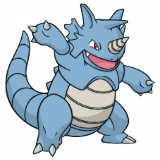 Set 5 bucati, Sticker decorativ, Pokemon Rhydon, Rezistent la apa, NO7663, 6 cm, Multicolor