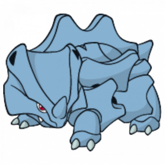 Set 5 bucati, Sticker decorativ, Pokemon Rhyhorn, Rezistent la apa, NO7664, 6 cm, Multicolor