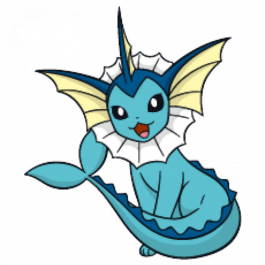 Set 5 bucati, Sticker decorativ, Pokemon Vaporeon, Rezistent la apa, NO7685, 6 cm, Multicolor