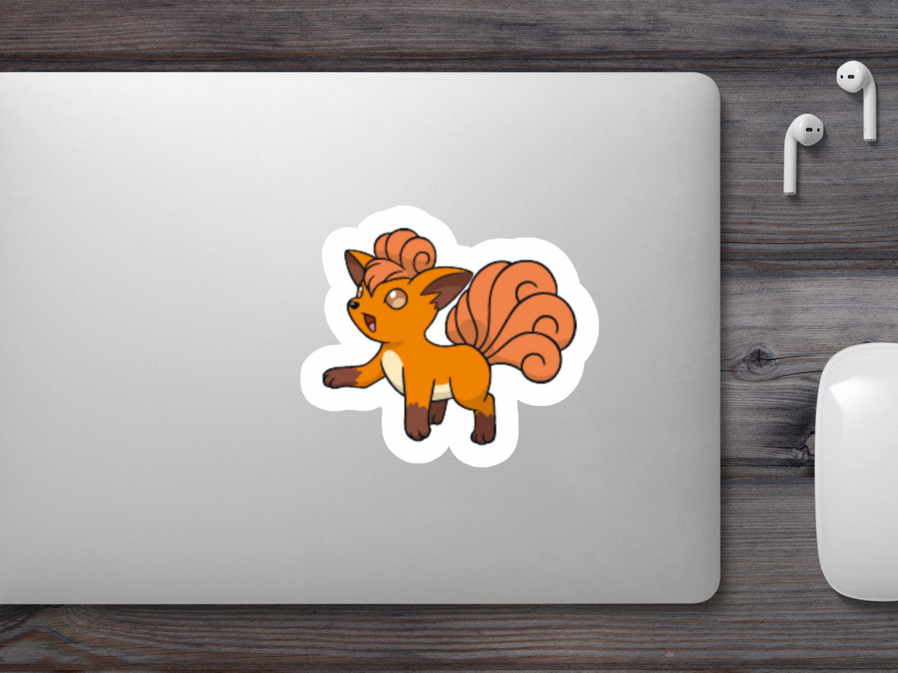 Set 5 bucati, Sticker decorativ, Pokemon Vulpix, Rezistent la apa, NO7691, 6 cm, Multicolor