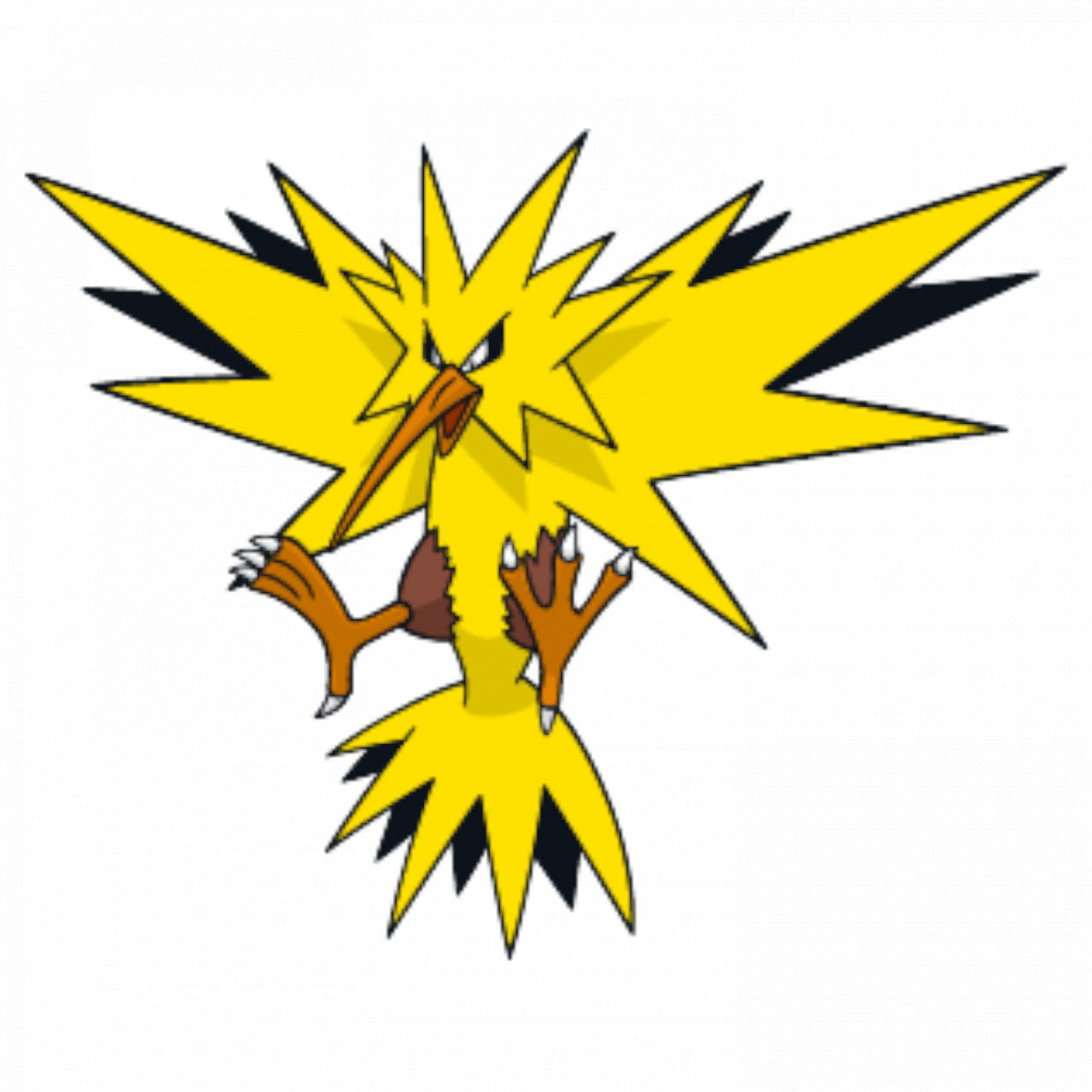 Set 5 bucati, Sticker decorativ, Pokemon Zapdos, Rezistent la apa, NO7697, 6 cm, Multicolor