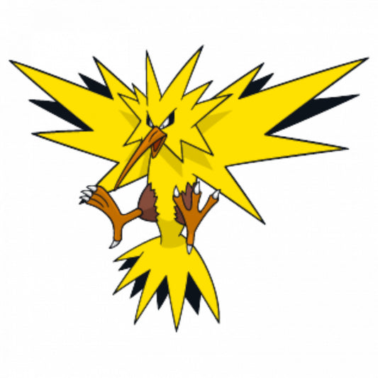 Set 5 bucati, Sticker decorativ, Pokemon Zapdos, Rezistent la apa, NO7697, 6 cm, Multicolor