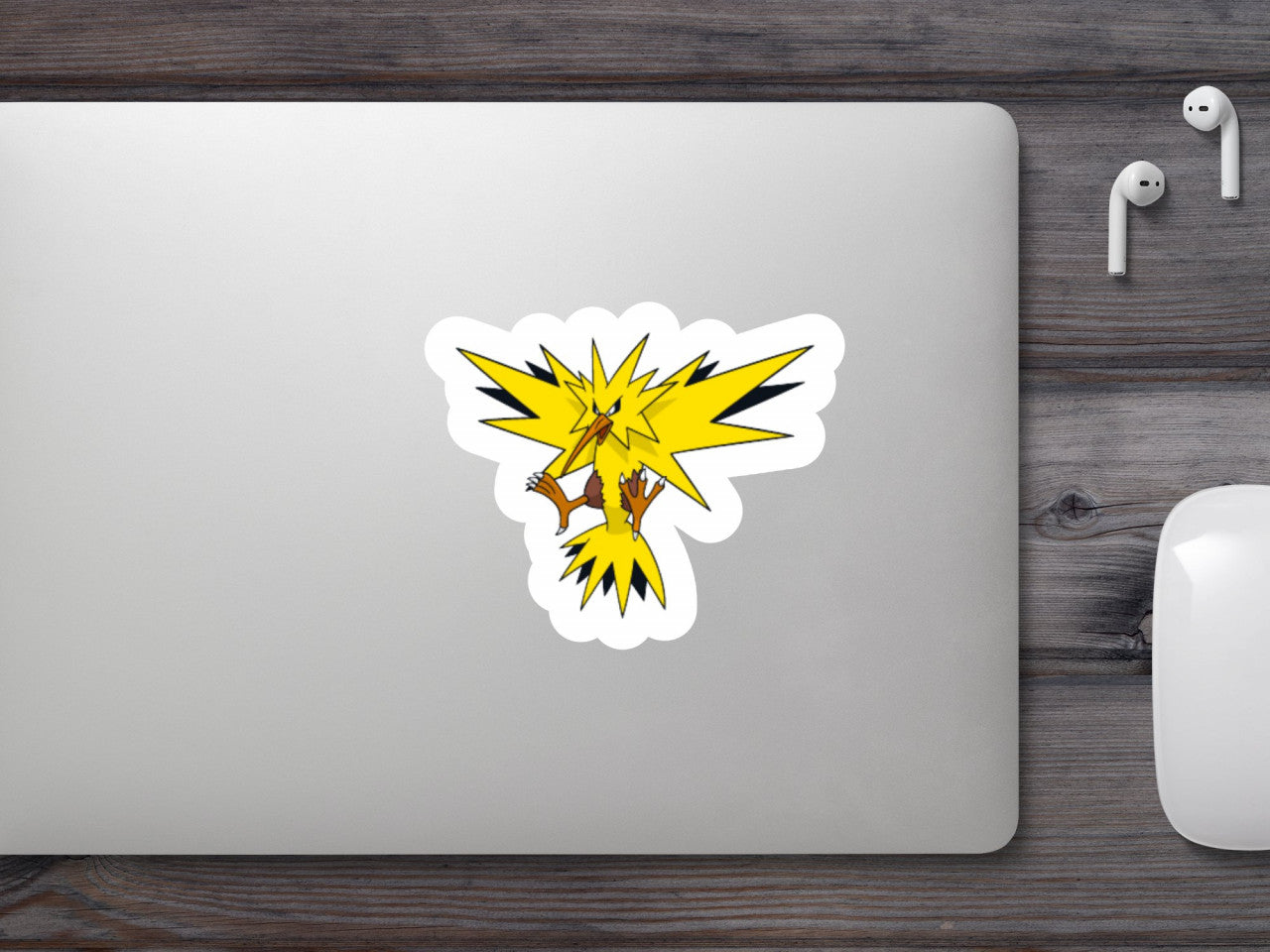 Set 5 bucati, Sticker decorativ, Pokemon Zapdos, Rezistent la apa, NO7697, 6 cm, Multicolor