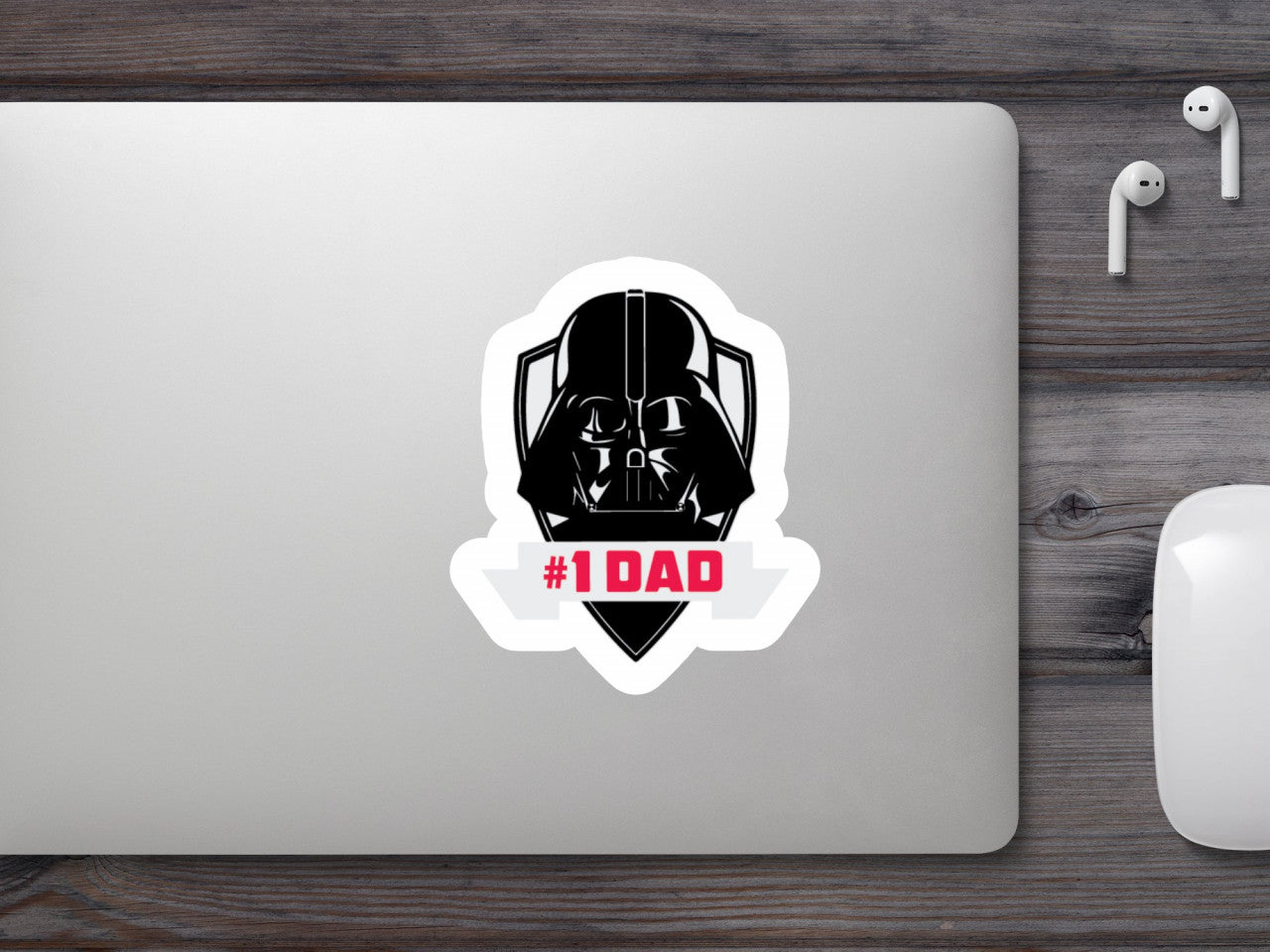 Set 5 bucati, Sticker decorativ, Premiul pentru cel mai bun parinte Star Wars, Rezistent la apa, NO7711, 6 cm, Multicolor