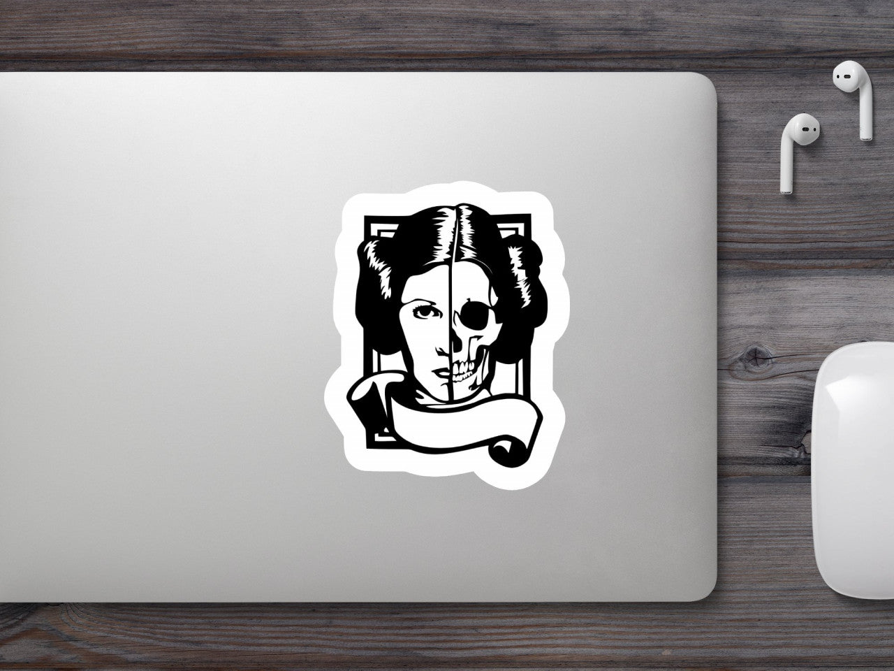 Set 5 bucati, Sticker decorativ, Printesa Leia Star Wars, Rezistent la apa, NO7721, 6 cm, Multicolor