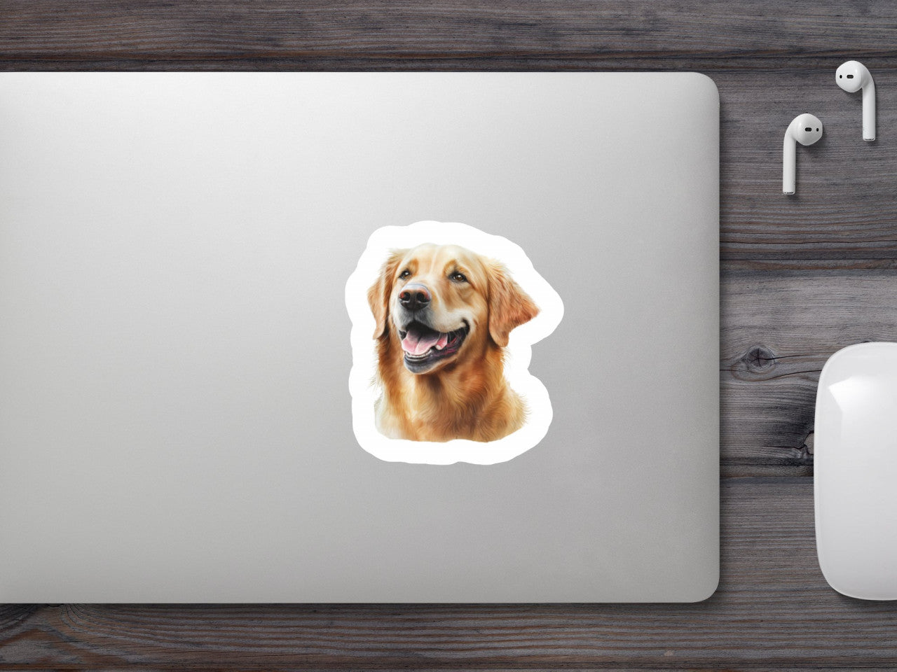 Set 5 bucati, Sticker decorativ, Rasa caine Golden Retriever, Rezistent la apa, NO7755, 6 cm, Multicolor