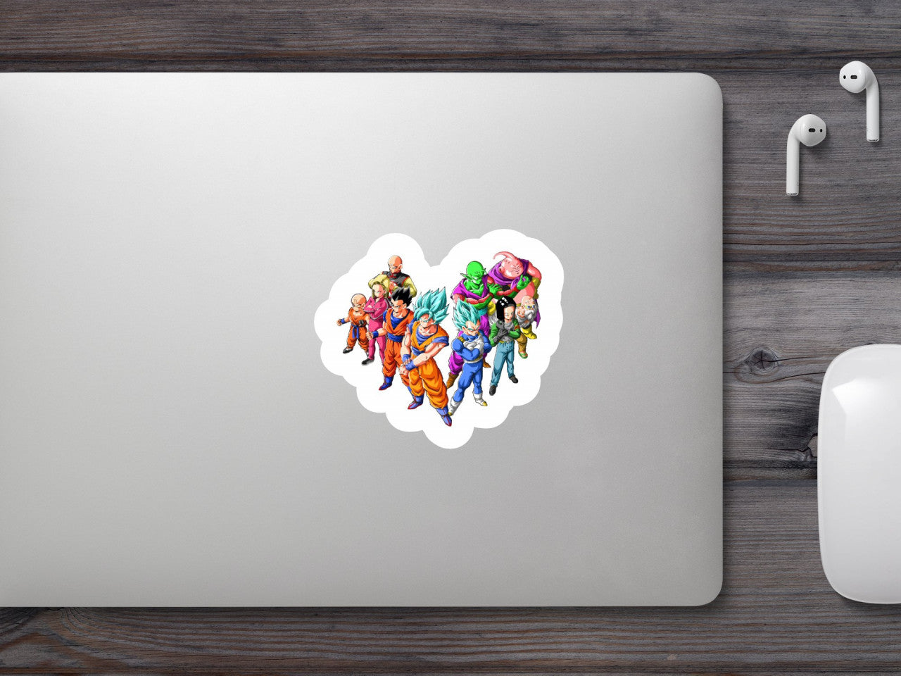 Set 5 bucati, Sticker decorativ, Razboinicii Dragon Ball, Rezistent la apa, NO7765, 6 cm, Multicolor