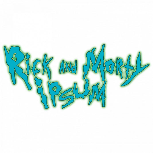 Set 5 bucati, Sticker decorativ, Rick and Morty IPSUM, Rezistent la apa, NO7793, 6 cm, Multicolor