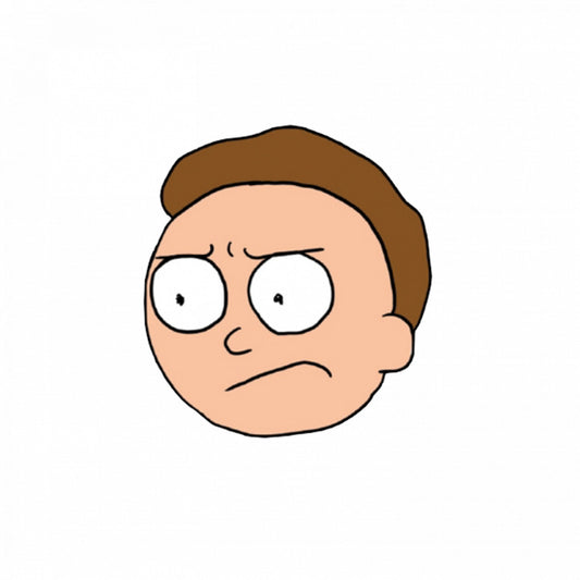 Set 5 bucati, Sticker decorativ, Rick and morty Morty nervos, Rezistent la apa, NO7806, 6 cm, Multicolor
