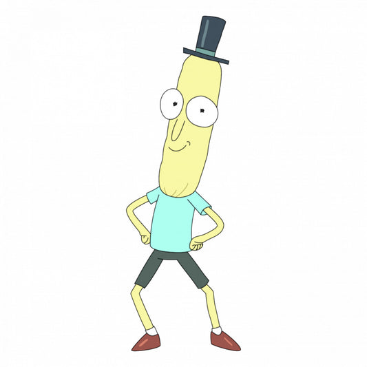 Set 5 bucati, Sticker decorativ, Rick and Morty Mr. Poopybutthole, Rezistent la apa, NO7812, 6 cm, Multicolor