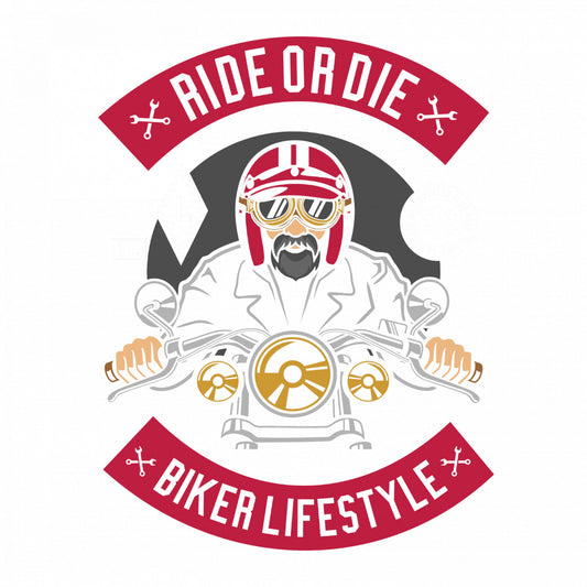 Set 5 bucati, Sticker decorativ, Ride of die Biker Lifestyle, Rezistent la apa, NO7850, 6 cm, Multicolor