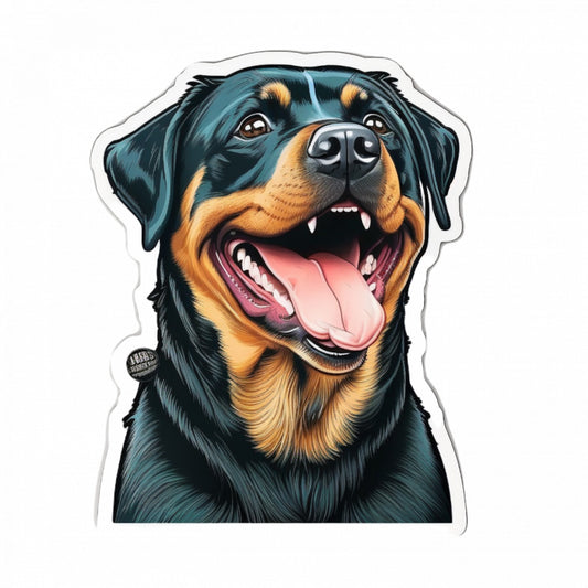 Set 5 bucati, Sticker decorativ, Rottweiler, Rezistent la apa, NO7862, 6 cm, Multicolor
