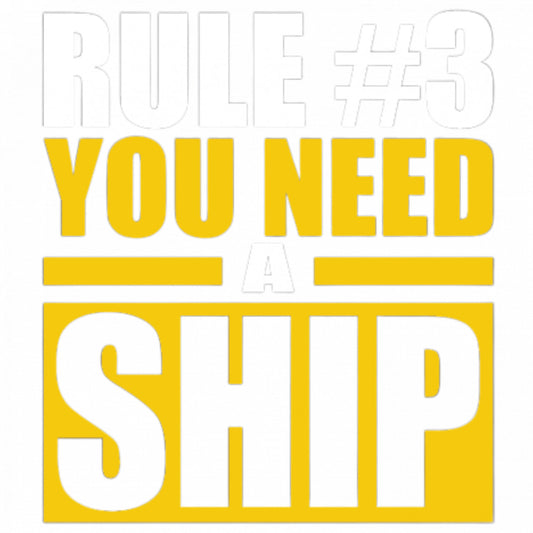 Set 5 bucati, Sticker decorativ, Rule 3 you need a ship Star Wars, Rezistent la apa, NO7867, 6 cm, Multicolor