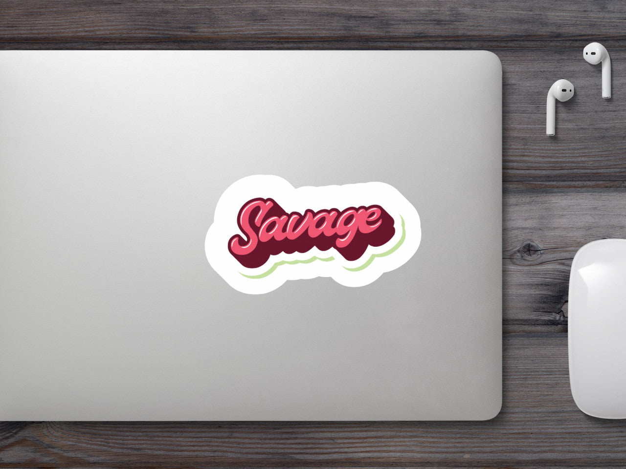 Set 5 bucati, Sticker decorativ, Savage, Rezistent la apa, NO8355, 6 cm, Multicolor