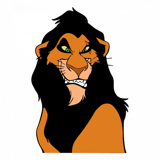 Set 5 bucati, Sticker decorativ, Scar din Lion King, Rezistent la apa, NO8163, 6 cm, Multicolor