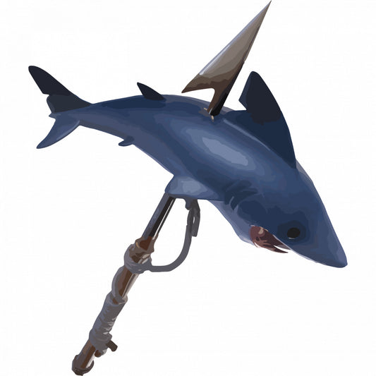 Set 5 bucati, Sticker decorativ, Shark Fish Royale Fortnite Battle, Rezistent la apa, NO8431, 6 cm, Multicolor