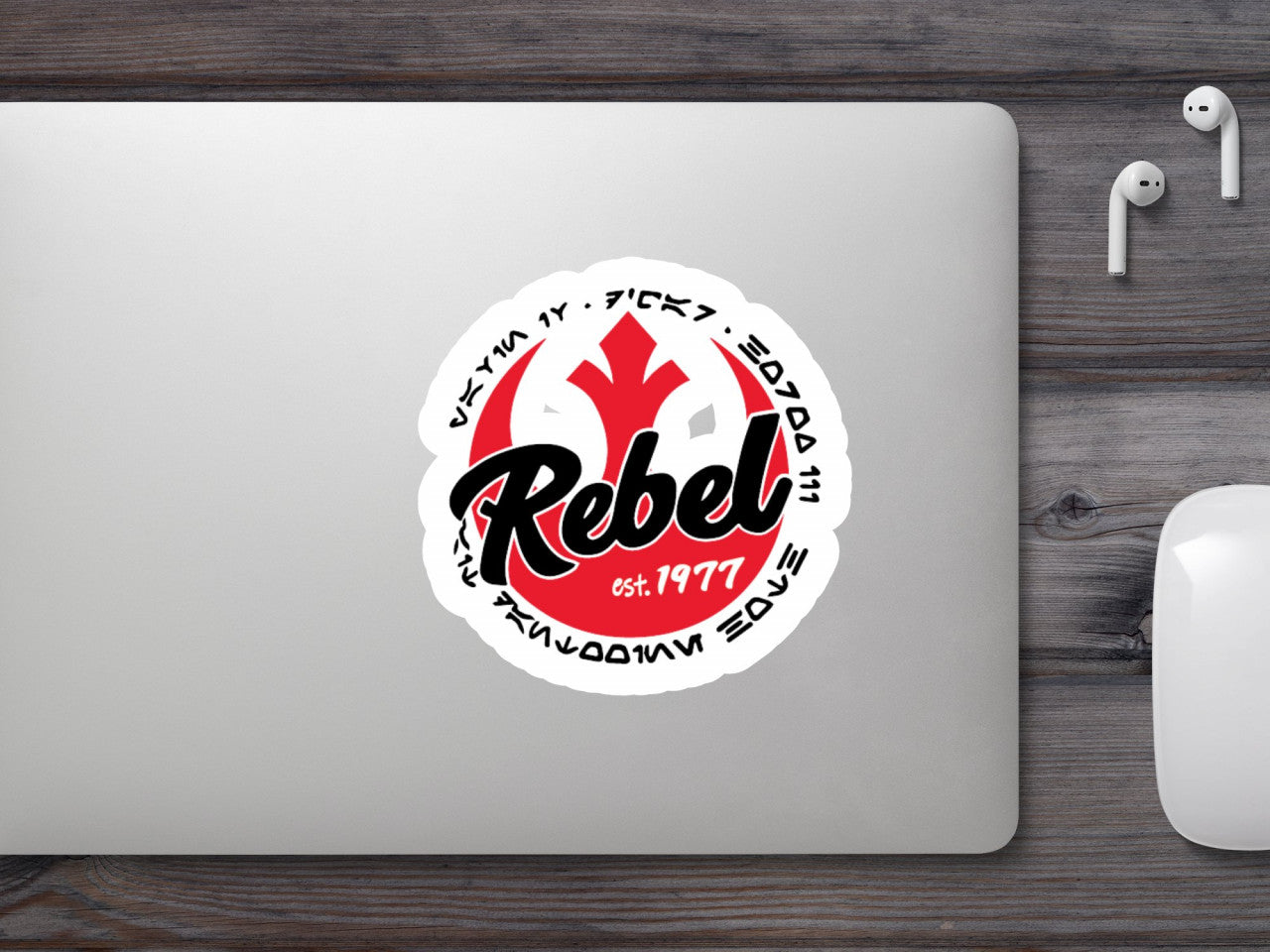 Set 5 bucati, Sticker decorativ, Sigiliu Rebel Star Wars, Rezistent la apa, NO8259, 6 cm, Multicolor