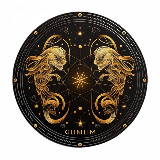 Set 5 bucati, Sticker decorativ, Simbol zodiacal pentru Gemeni, Rezistent la apa, NO8347, 6 cm, Multicolor