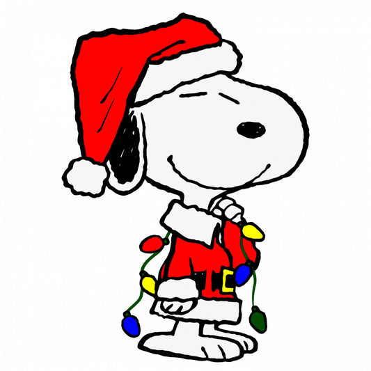 Set 5 bucati, Sticker decorativ, Snoopy Christmas, Rezistent la apa, NO8286, 6 cm, Multicolor