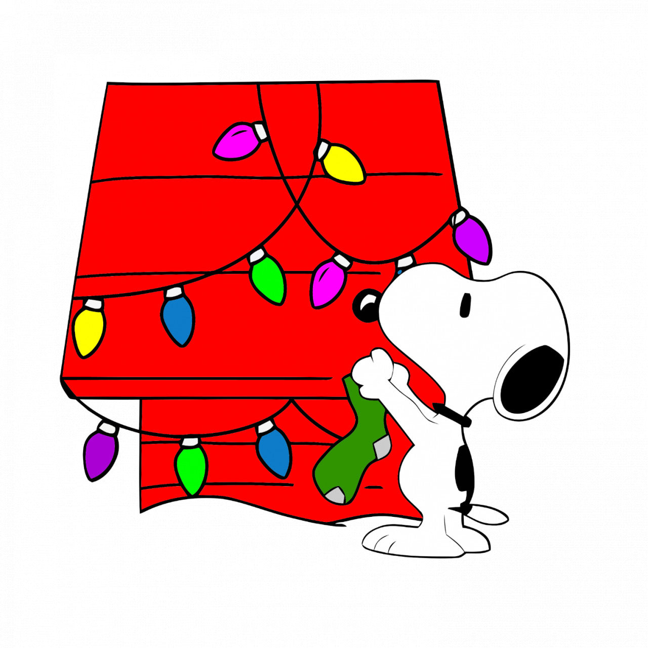 Set 5 bucati, Sticker decorativ, Snoopy, Rezistent la apa, NO8401, 6 cm, Multicolor
