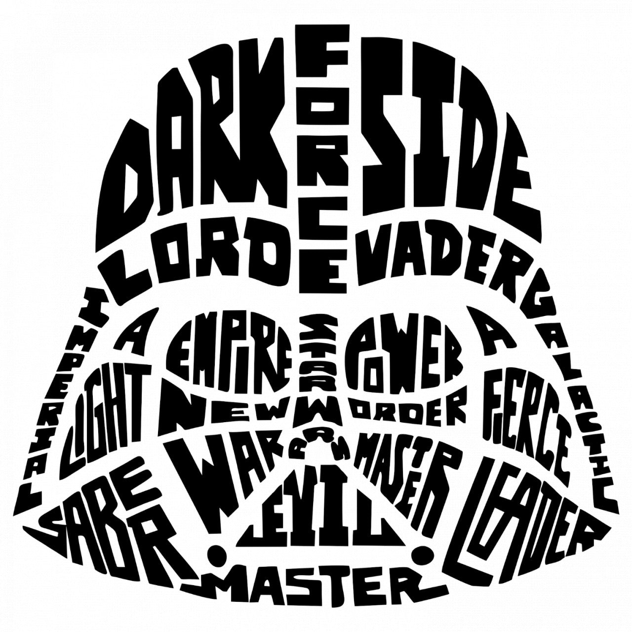 Set 5 bucati, Sticker decorativ, Star wars Dark Side, Rezistent la apa, NO8639, 6 cm, Multicolor